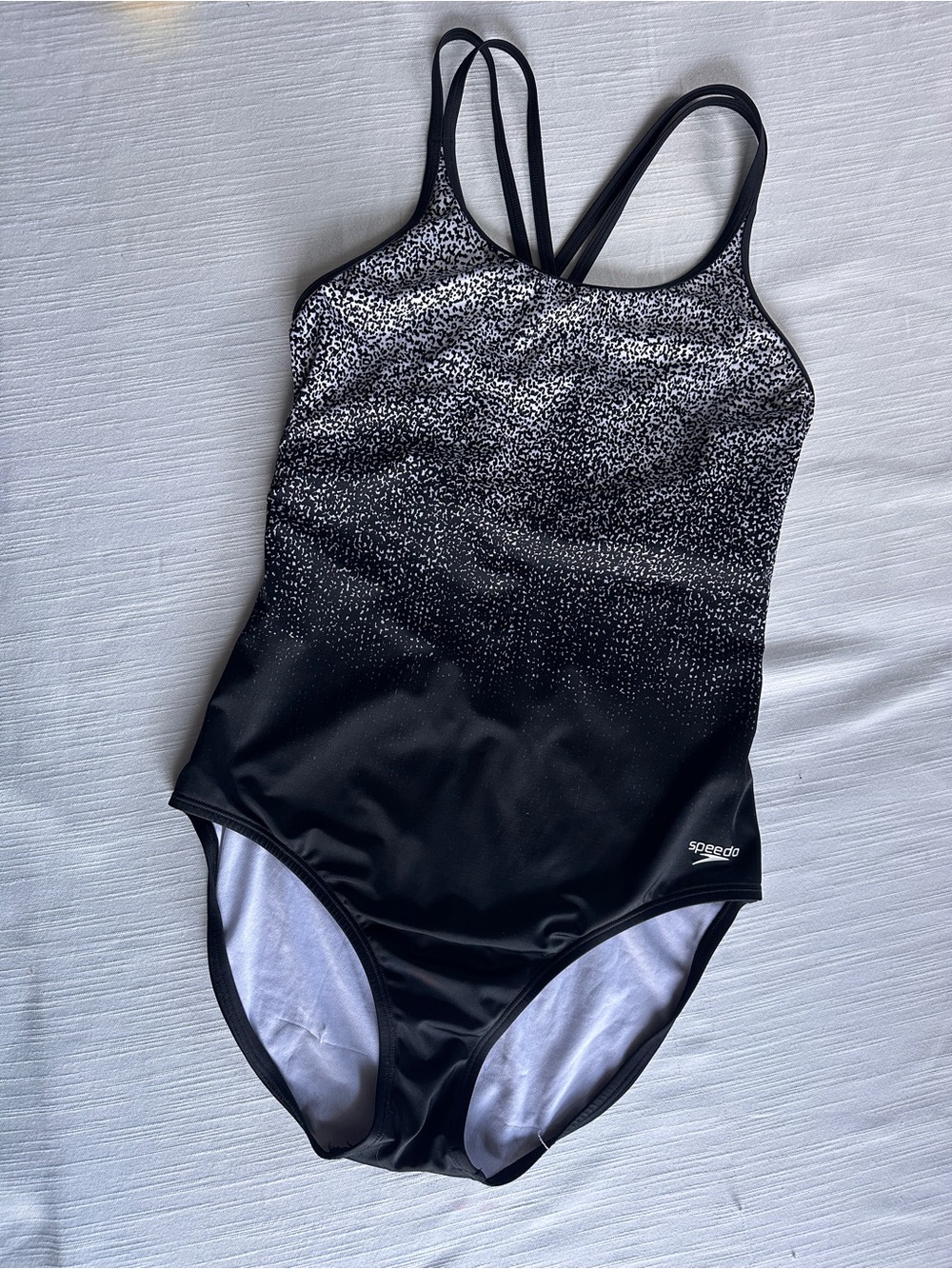 Speedo PowerFLEX Eco Speckled Gradient Crossback One Piece Swimsuit | 14 (L)